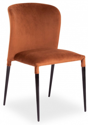 Стул ALVOR (mod. 715) ткань/металл, 48х65х86 см, высота до сиденья 51 см, коричневый barkhat 11/черный (поставляется по 4 шт). Фото №1