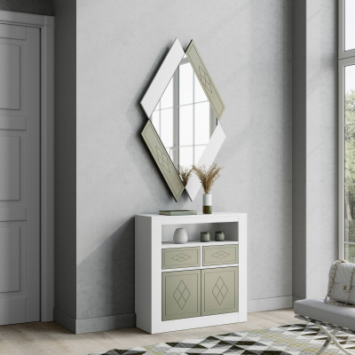 Узкая тумба NORA 3048.1 Blanco mate/Cuerda. Фото №2