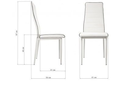 Стул DC2-001 white / black фото Стул DC2-001 white / black. Фото №2