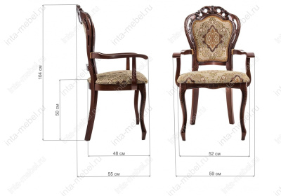 Стул деревянный Bronte вишня / патина. Фото