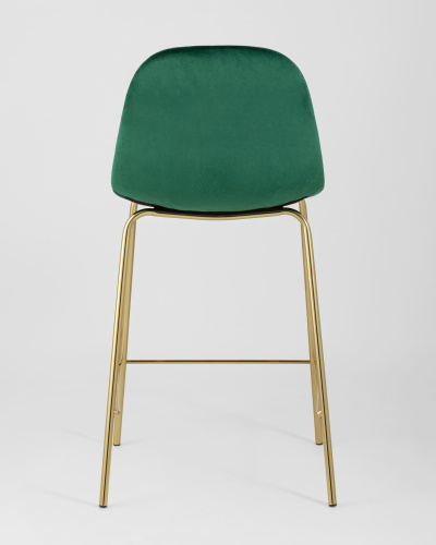 Стул полубарный Валенсия велюр зеленый золотые ножки. Фото №6