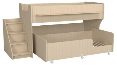 Кровать двухъярусная Р444-2, древесина коричневая светлая дуб. Фото №5