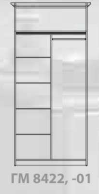 Шкаф для платья и белья Купава ГМ 8422. Фото №2