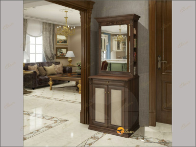 Зеркало с полками над обувницей Б5.4-7. Фото