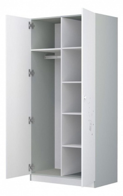 Шкаф платяной Polini kids French 1230 Teddy, белый. Фото