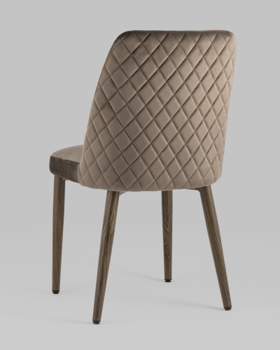 Стул Эмма велюр коричневый ножки дерево. Фото №7