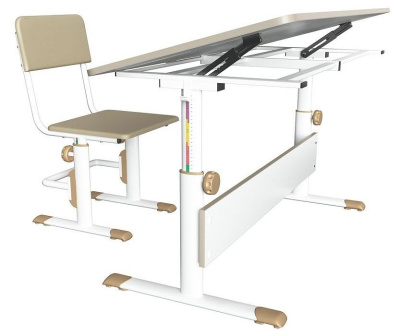 Стол учебный Polini Kids City D2, белый. Фото №3