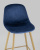 Стул барный Валенсия велюр синий ножки цвет дерево. Фото №9