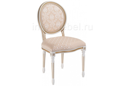Стул деревянный Данте молочный с золотой патиной фото Стул деревянный Данте молочный с золотой патиной. Фото №2