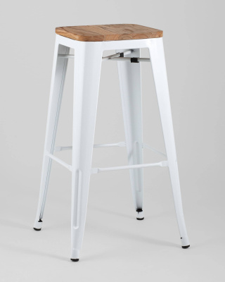 Стул барный TOLIX WOOD белый глянцевый фото Стул барный TOLIX WOOD белый глянцевый. Фото №3
