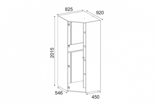 Шкаф платяной Модерн STL.322.03 W,белый. Фото №6