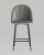 Стул полубарный Логан велюр серый. Фото №4