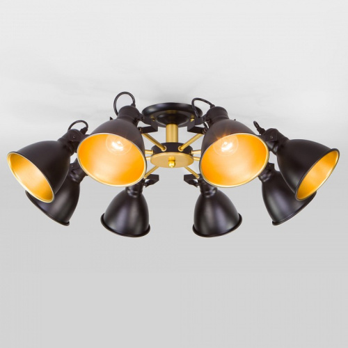 Люстра на штанге Eurosvet Denley 70112/8 черный. Фото №2