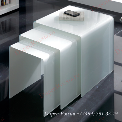 Набор из трех столиков DUPEN ND-01 белый. Фото