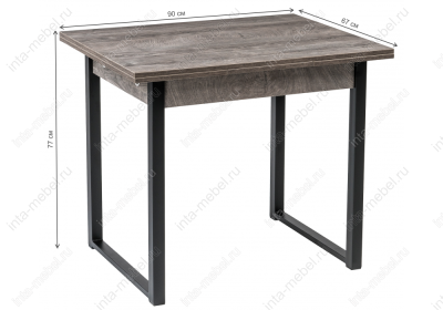 Стол деревянный Форли дуб рошелье / черный матовый. Фото №2