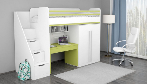 Стол письменный Polini Kids City, зеленый. Фото №3