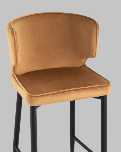Стул полубарный Матео велюр терракотовый. Фото №9