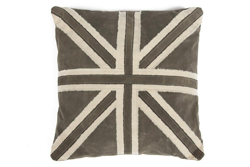 Подушка (с наполнителем) Secret De Maison Britain 3943 (Коричневый ткань лофт). Фото №1