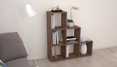 Стеллаж Polini Home Smart, коричневый. Фото